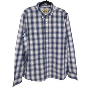 Roebuck & Co. Plaid Long Sleeve Button Up Casual Skater Shirt Men's Sz XL